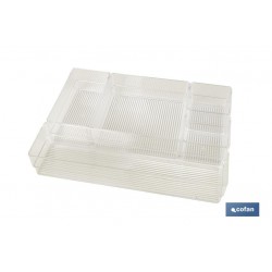 SET ORGANIZADOR COSMETIC 30X23X8cm TRANSPARENTE