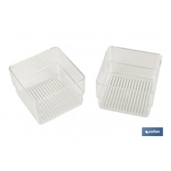 SET ORGANIZADOR COSMETIC 30X23X8cm TRANSPARENTE