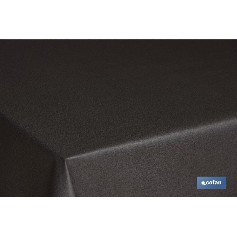 MANTEL ANTIMANCHAS RESINADO CONFECCIONADO 1,40 x 1,80mt 50% ALG 50% POL.NEGRO