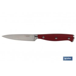 CUCHILLO PUNTILLA COCINERO HOJA 9cm MODELO AGUACEJO ROJO