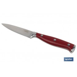 CUCHILLO PUNTILLA COCINERO HOJA 9cm MODELO AGUACEJO ROJO