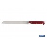 CUCHILLO PANERO HOJA 21cm MODELO AGUACEJO ROJO