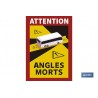 ETIQUETA ADHESIVA «ATTENTION ANGLES MORTS» CAMIONES VENTA UNITARIA