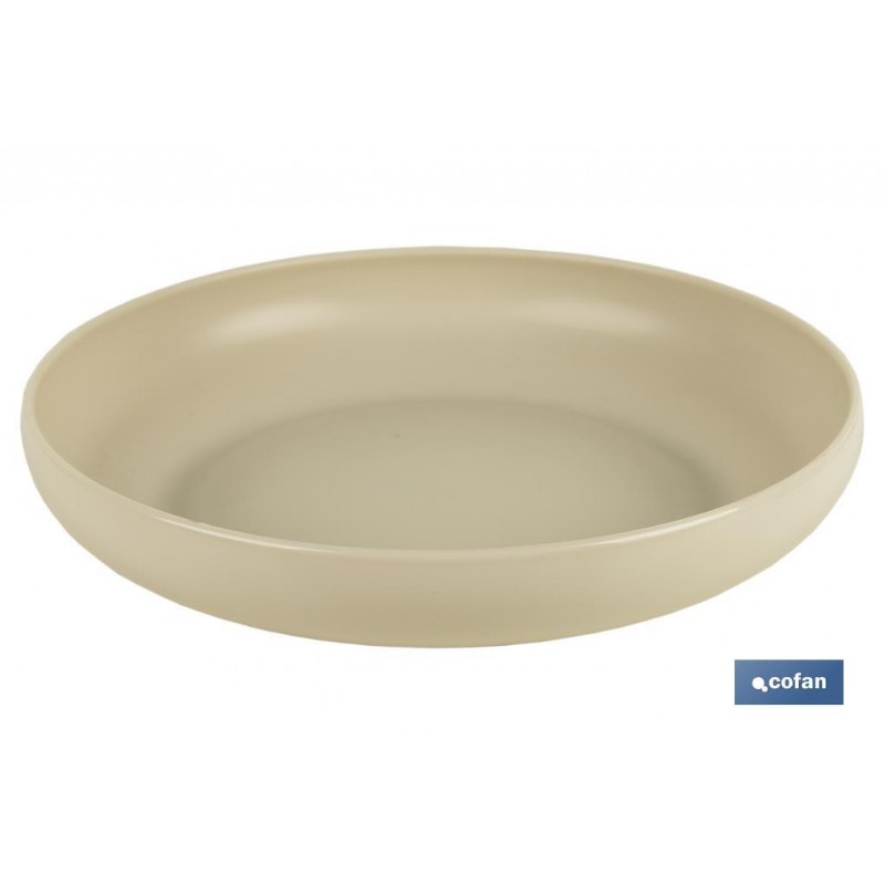 PLATO BEIGE 20cm MODELO NARA 850ml (venta unitaria)