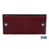 CATADIÓPTRICO RECTANGULAR ROJO 106 X 50 MM CON TORNILLOS