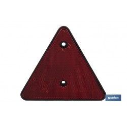 CATADIÓPTRICO TRIÁNGULO ROJO 165 X 145 MM CON AGUJEROS