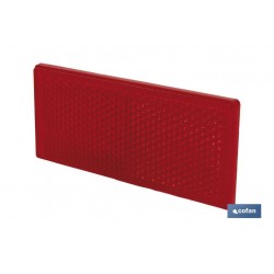 CATADIÓPTRICO RECTANGULAR ROJO 79 X 35 MM ADHESIVO