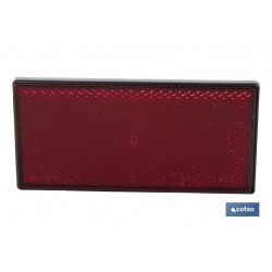 CATADIÓPTRICO RECTANGULAR ROJO 106 X 50 MM ADHESIVO