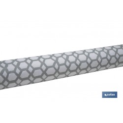 ROLLO MANTEL ANTIMANCHAS 1,40 x 25m 50% ALG/50% PVC. HEXAGONOS