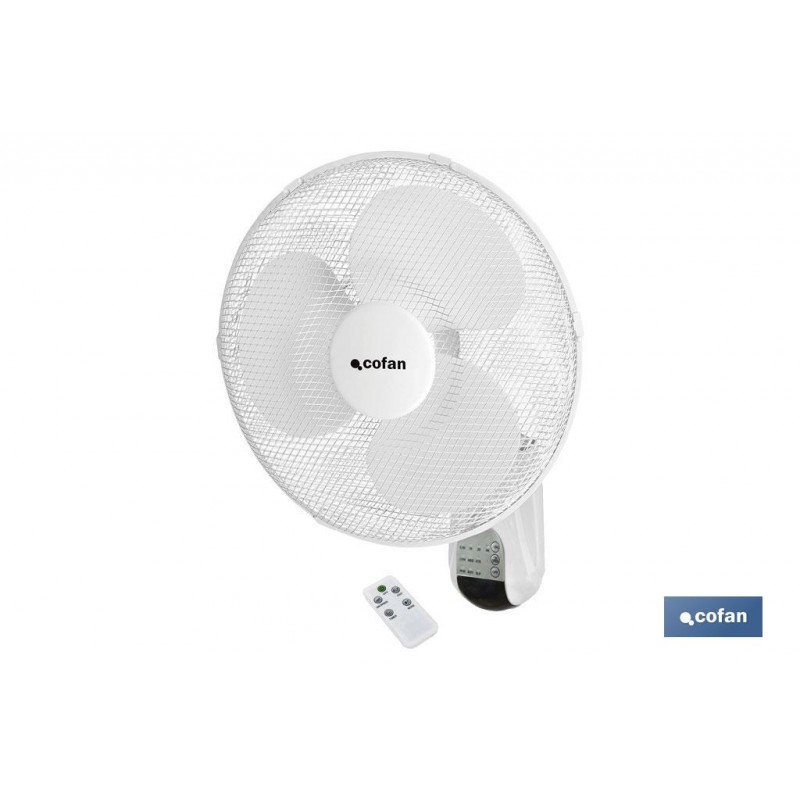 VENTILADOR DE PARED, TEMPORIZADOR, MANDO A DISTANCIA, 50 W