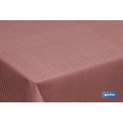 ROLLO  MANTEL ANTIMANCHAS RESINADO 1,40 x 20m 50% ALG/50% POL. CUADRITOS