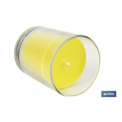 VELA AROMÁTICA DE CITRONELA EN VASO TRANSPARENTE 120 G