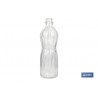 BOTELLA DE VIDRIO TRANSPARENTE TAPÓN ACERO INOXIDABLE 1 L VENTA UNITARIA