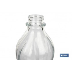 BOTELLA DE VIDRIO TRANSPARENTE TAPÓN ACERO INOXIDABLE 1 L VENTA UNITARIA