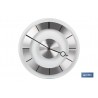 RELOJ DE PARED Ø31CM CRISTAL/ALUM MODELO LECCO