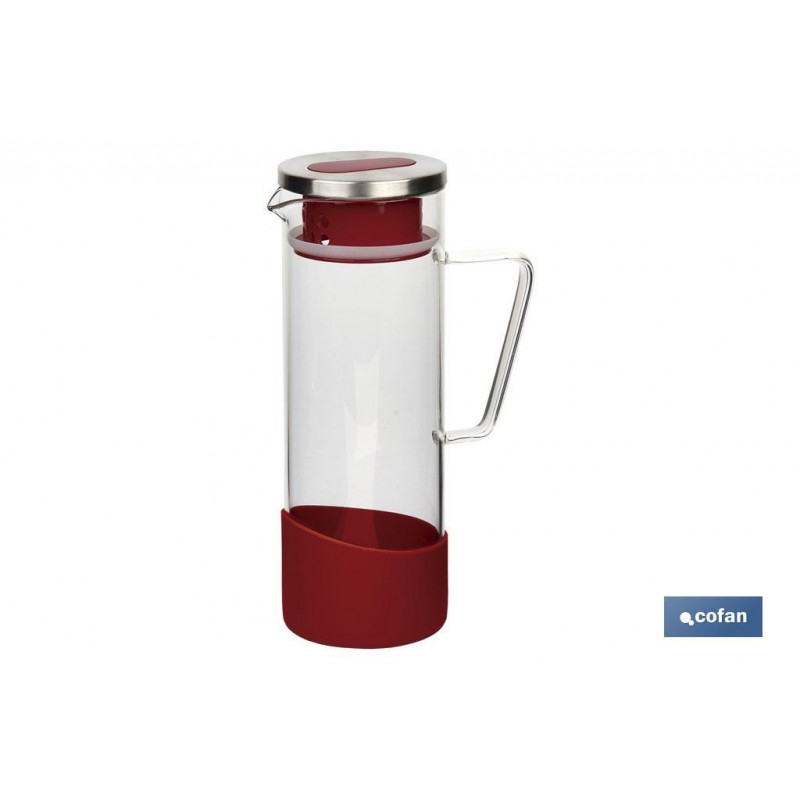 JARRA BOROSILICATO  ROJO 1300 ml