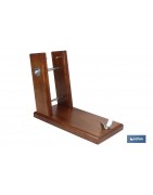 Soporte jamonero de madera con husillo de acero | Modelo Teruel | Medidas 40.5 x 20.5 x 12.6 cm | Peso 2,89 kg