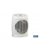 Termo ventilador Eléctrico | Modelo Estonia | Doble Función de Calor 1000 - 2000 W | Termostato Regulable