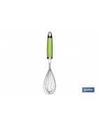 Batidor manual de Varillas Modelo Sena | Acero Inox con mango ABS | Color Verde | Medida 28,5 cm