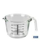 Jarra Medidora de Borosilicato | Modelo Baritina | Capacidad 1 L | Apta para microondas, Horno y Congelador